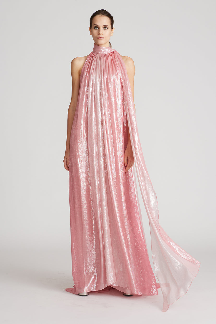 Tay Lurex Chiffon Ombre Gown