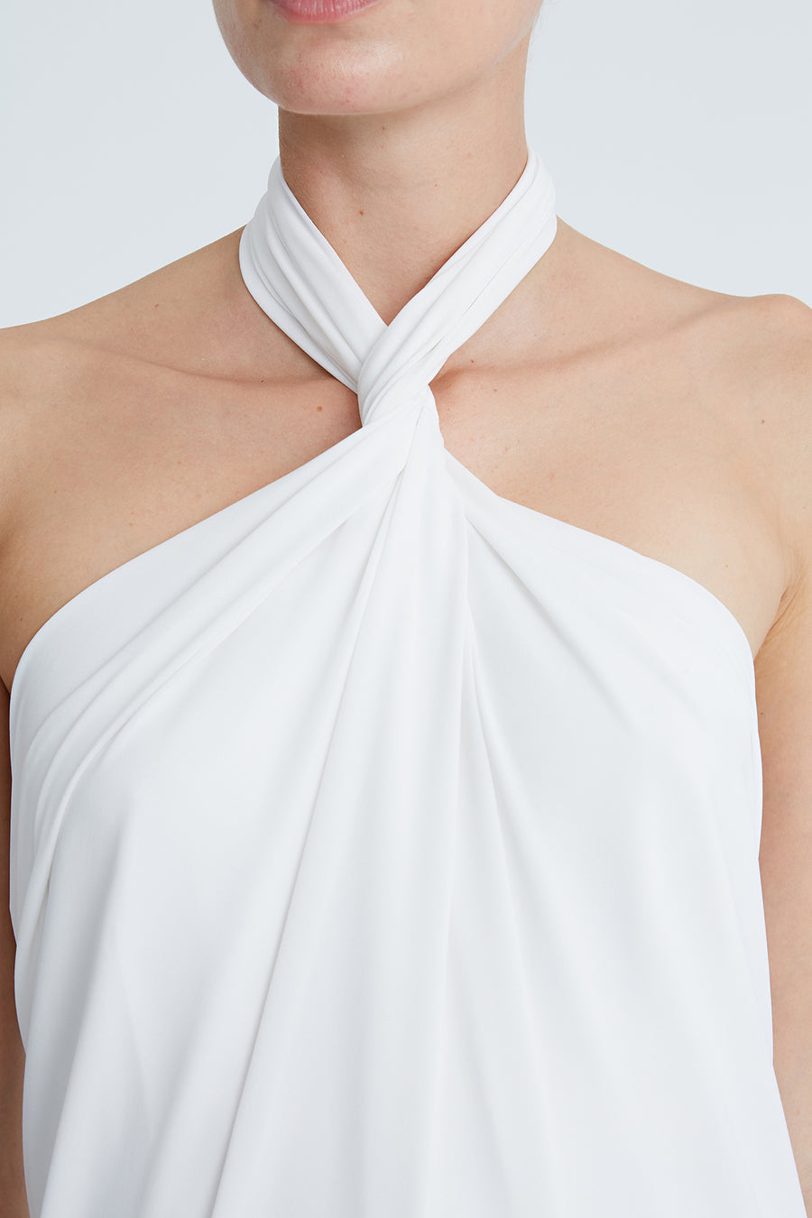Lilah Jersey Twist Halter Gown Halston Lilah Jersey Twist Halter Gown Halston
