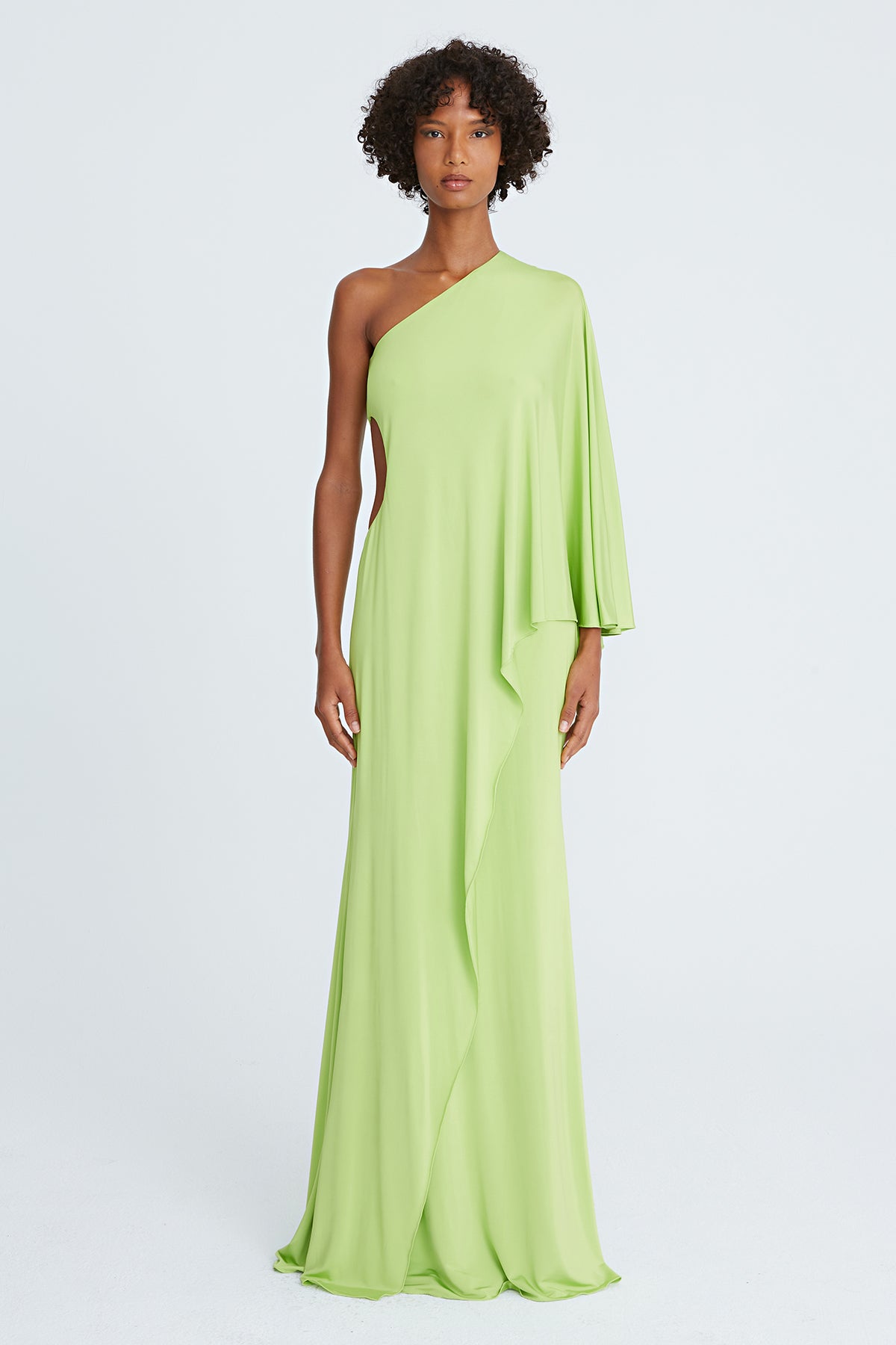 Alyssa Jersey Cascade Gown