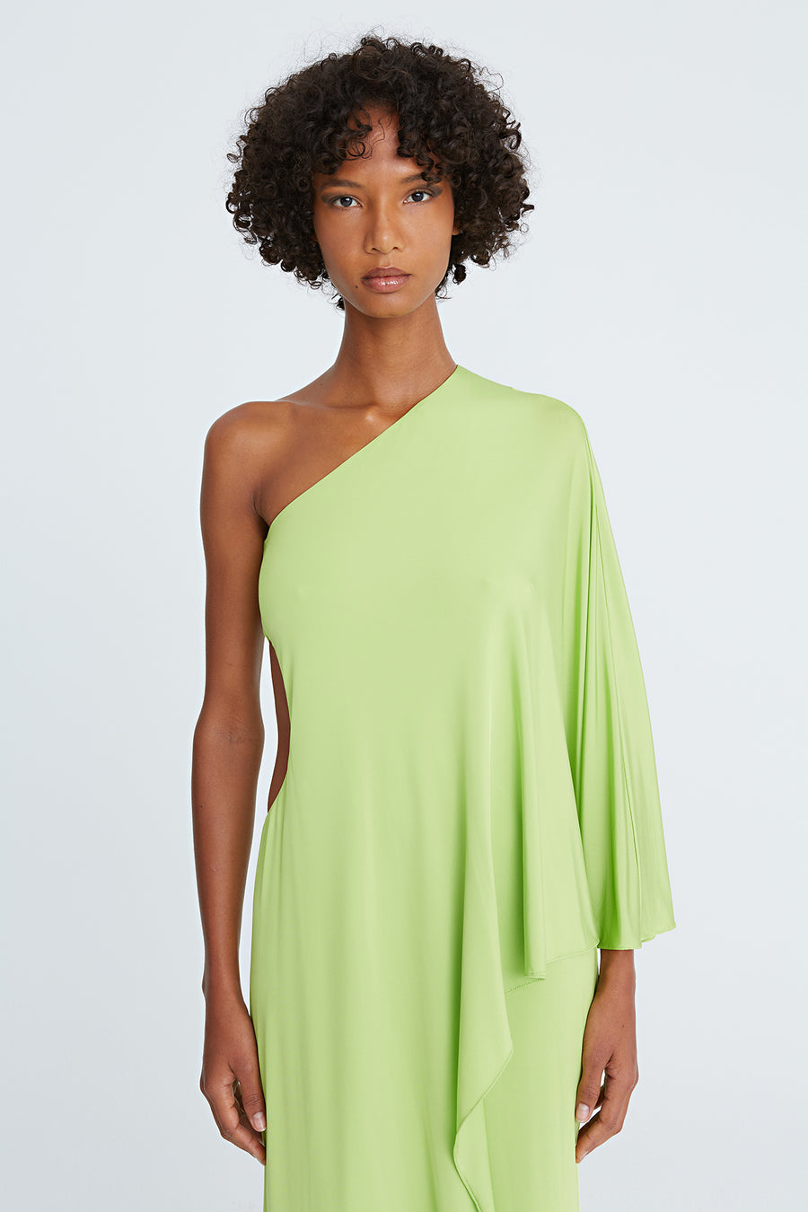 Alyssa Jersey Cascade Gown – Halston
