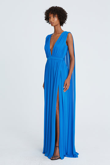 Ashley Jersey V-Neck Gown