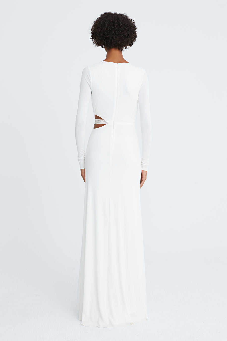 Sofia Jersey Crystal Band Gown | HALSTON