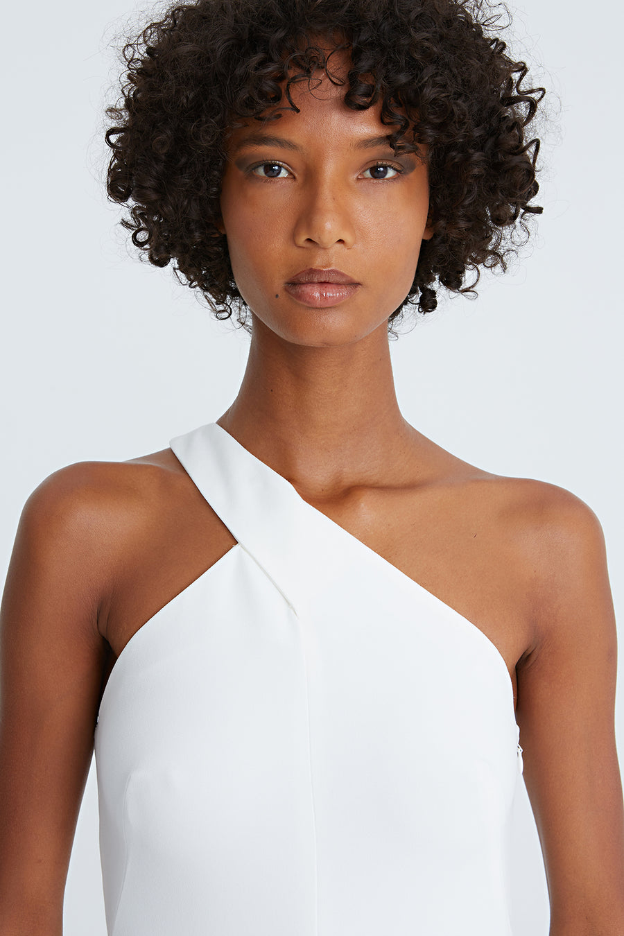 Brianna Crepe Asymmetric Gown – Halston