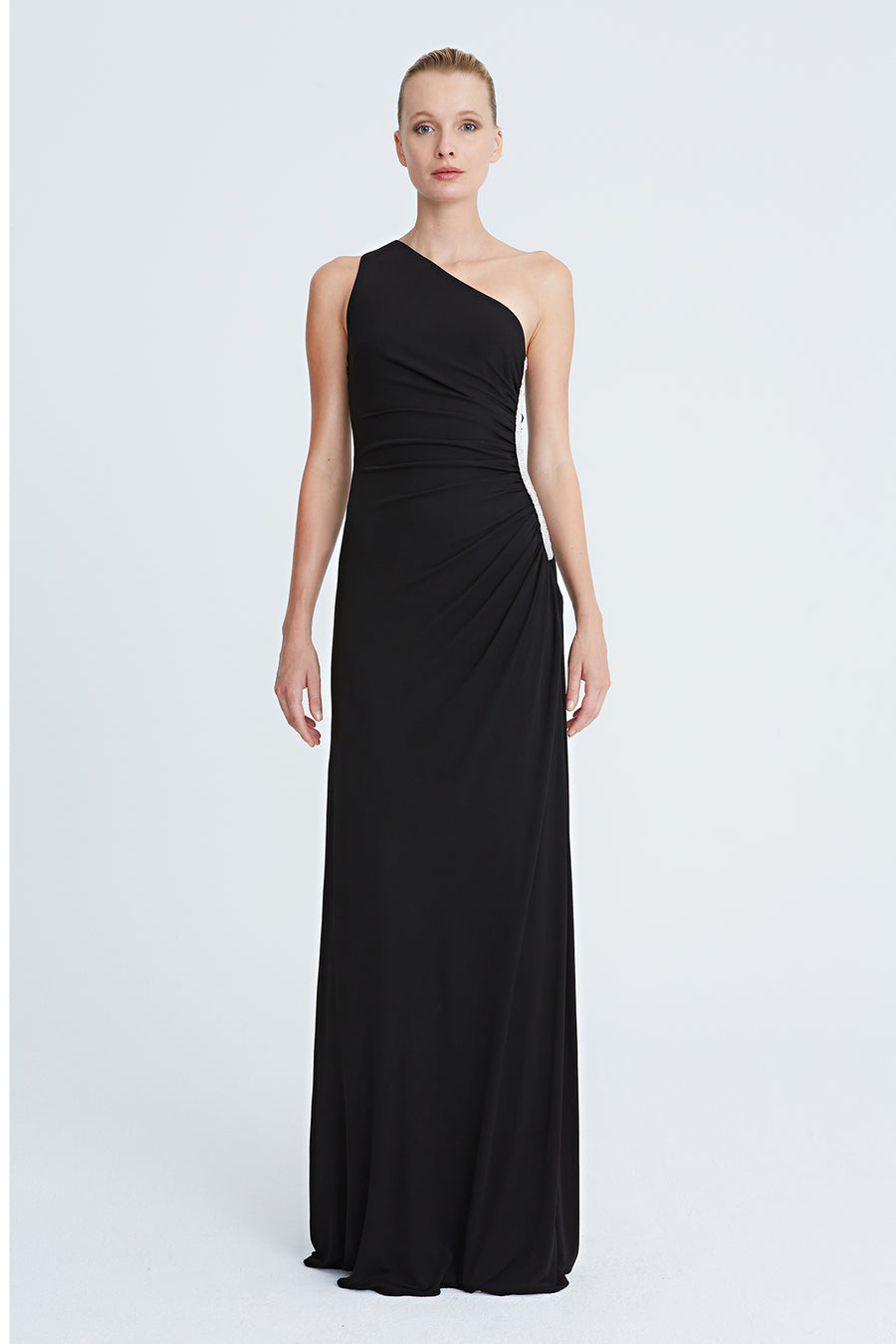 Amira Jersey Gown with Crystals