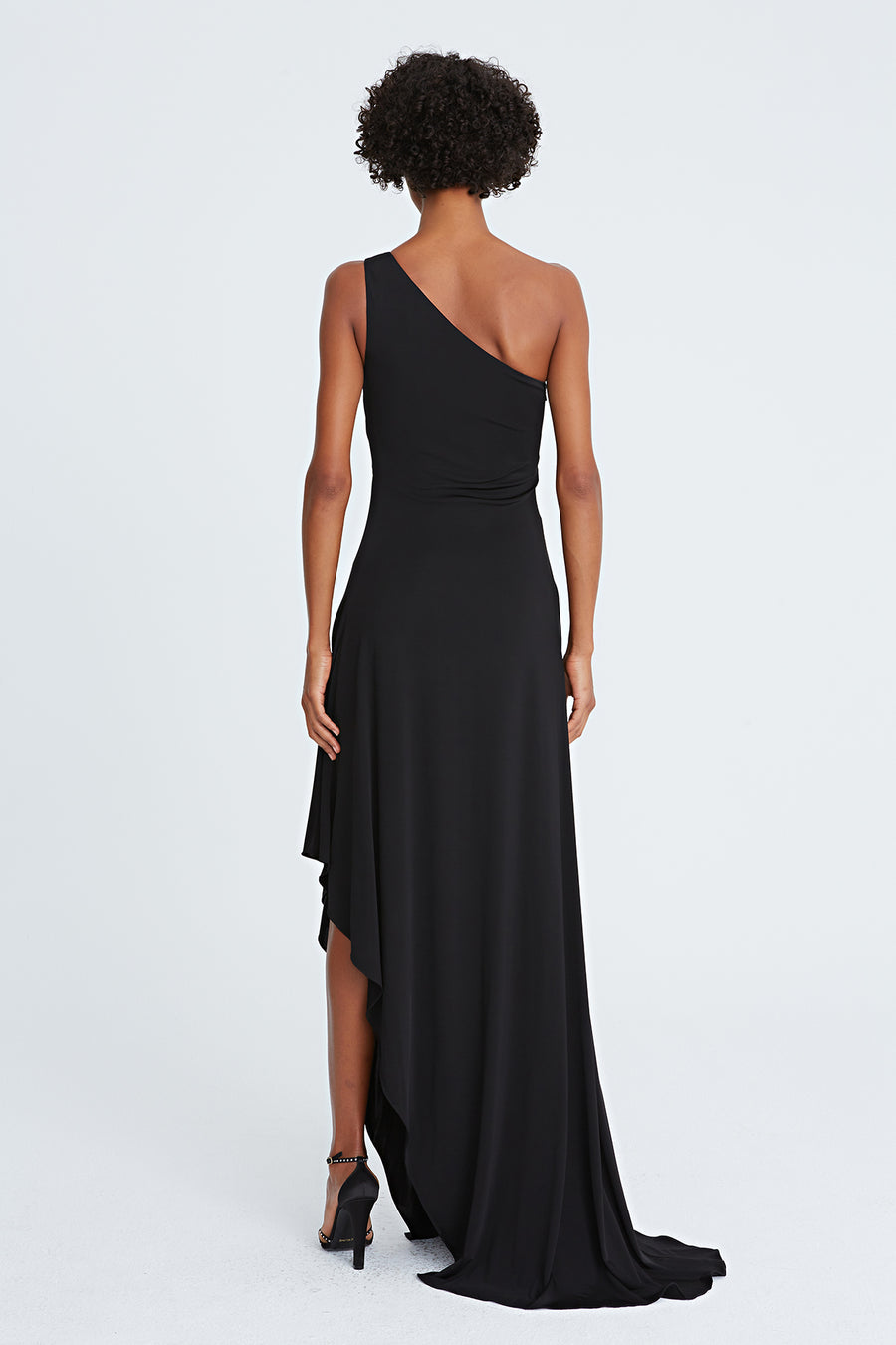 Clara Jersey Cascade Slit Gown Clara Jersey Cascade Slit Gown