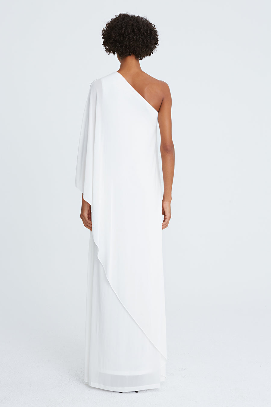 Sylvie Jersey Cape Sleeve Gown