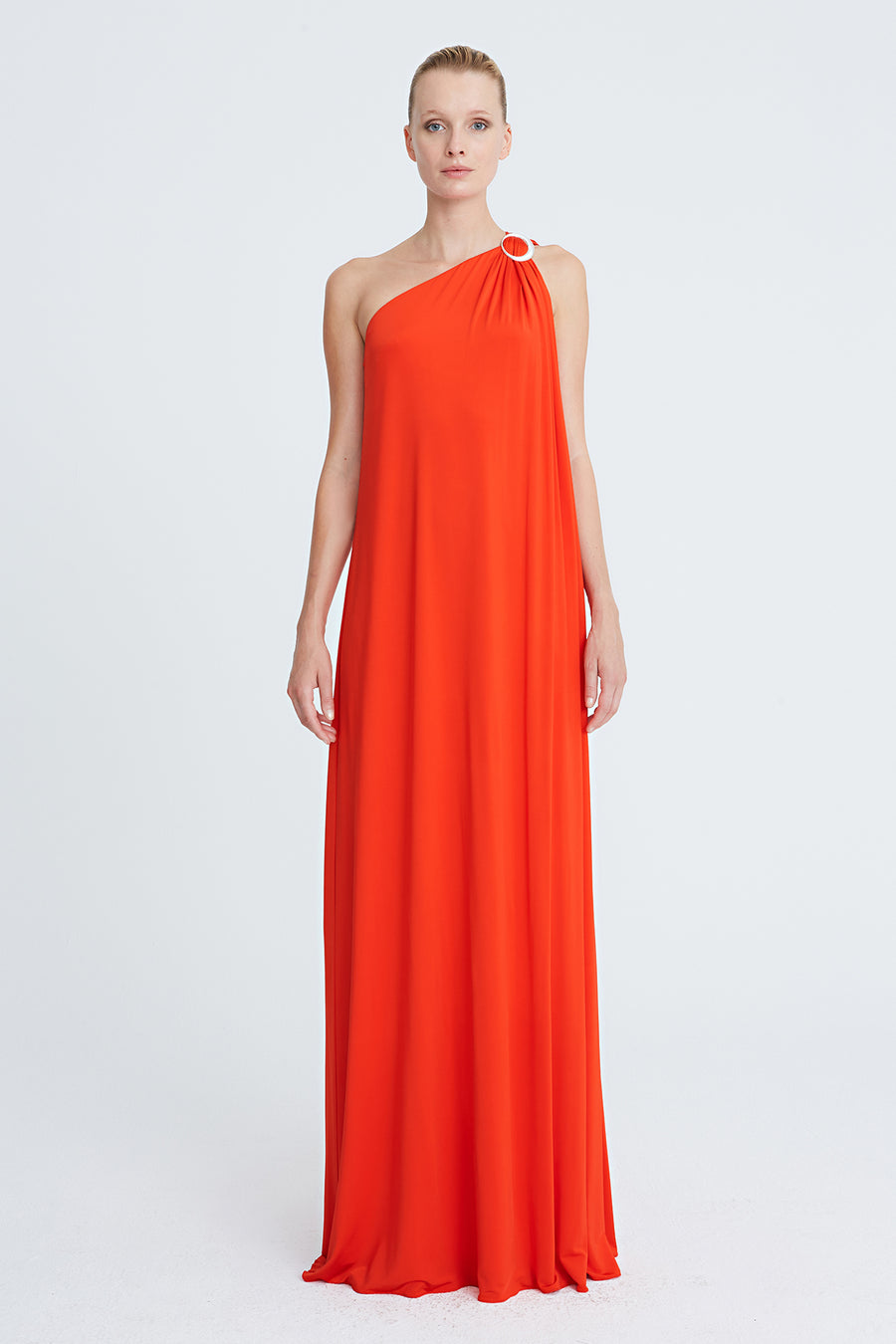Elyce Jersey One Shoulder Gown