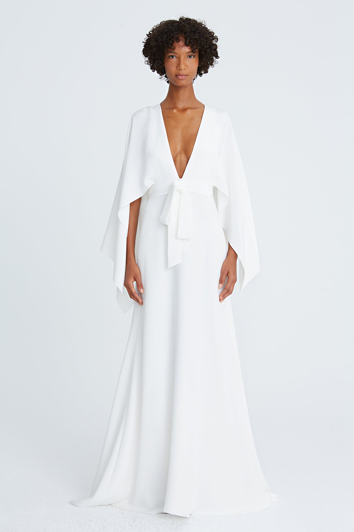 Isabel Crepe V-Neck Gown