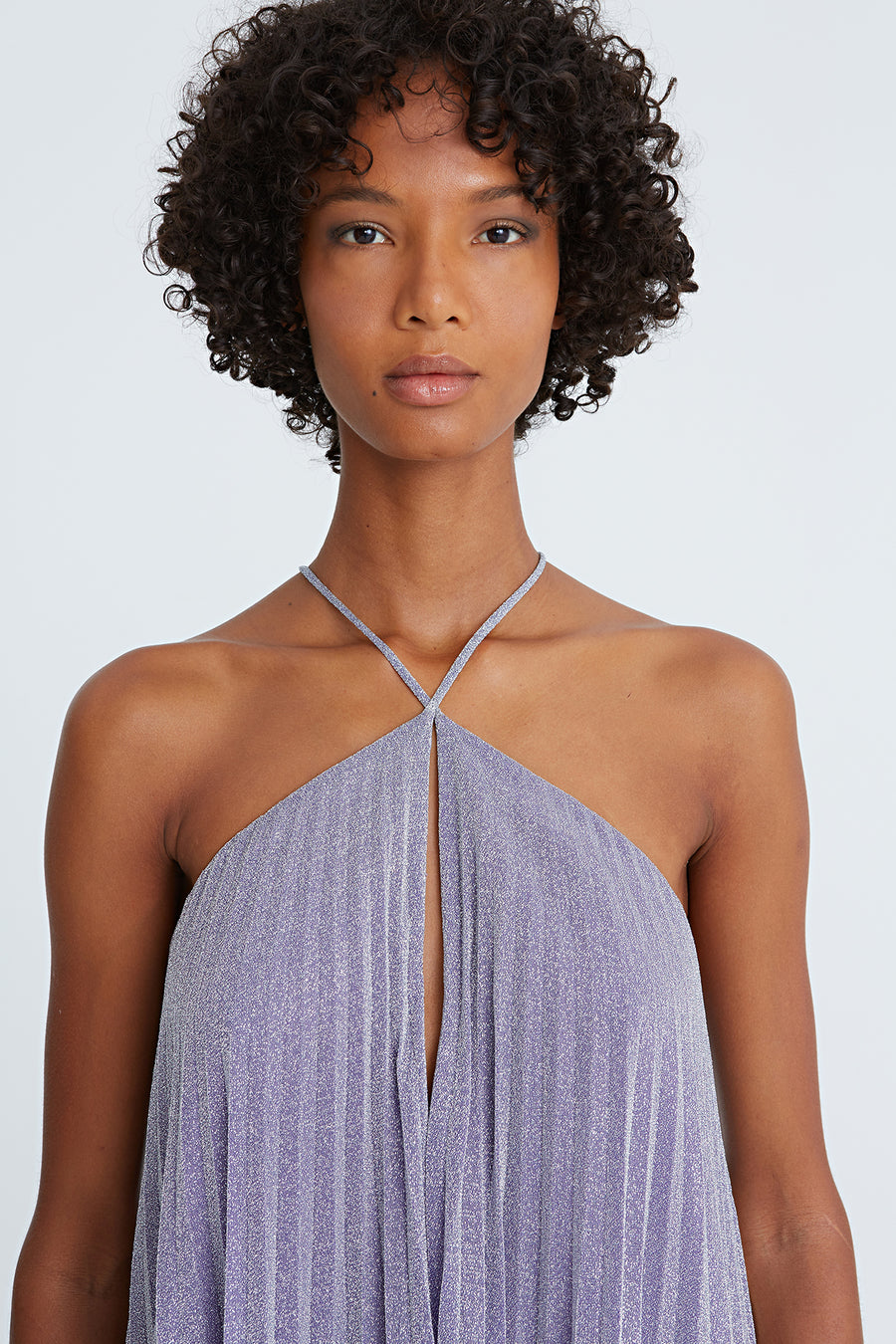 shimmer pleated dress Gold Coast V neck Cami Shimmer Pleated Maxi Dress