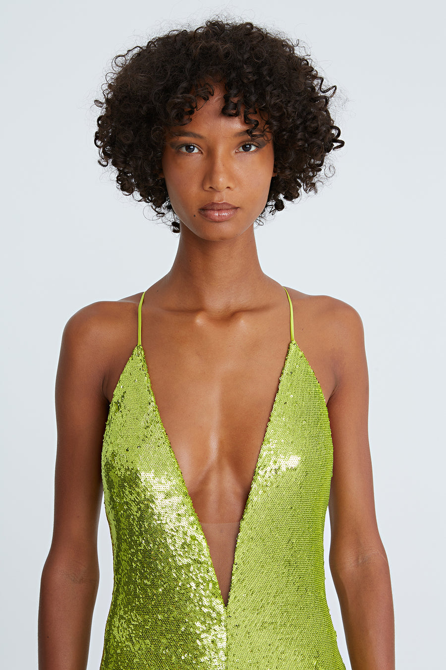 Kiara Sequin V-Neck Gown Halston Kiara Sequin V-Neck Gown Halston