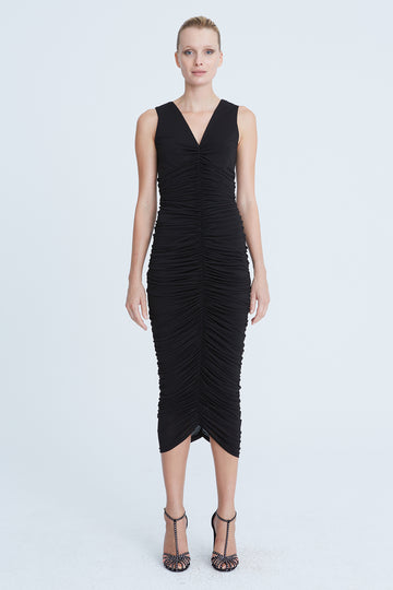Alessia Jersey Ruched Dress