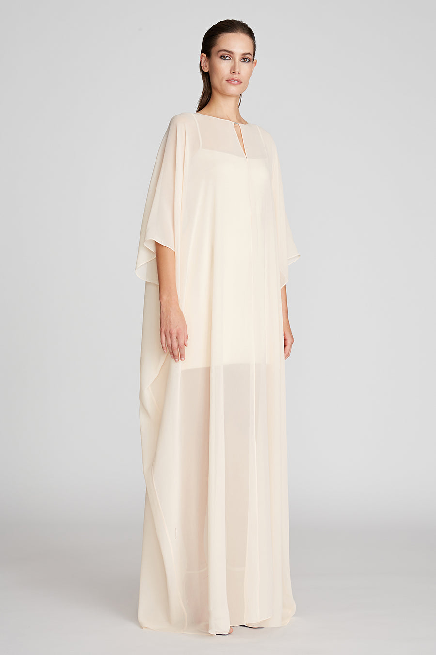 chiffon caftan dress Plus Judy Souffle Chiffon Kaftan Dress