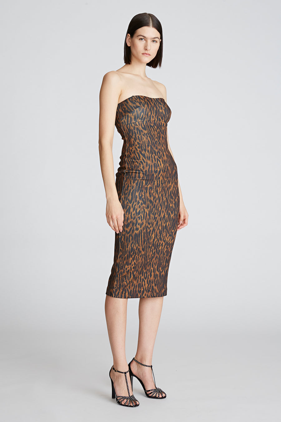 Emilia Dress In Leopard Scuba