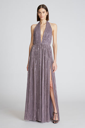 Valery Gown In Pleated Sequins