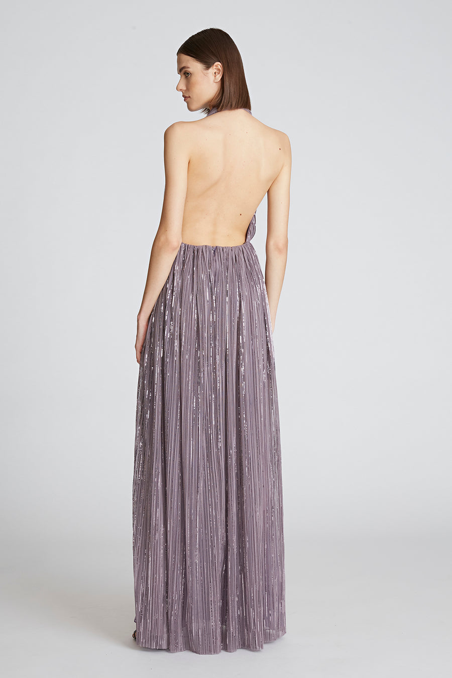 Valery Gown In Pleated Sequins
