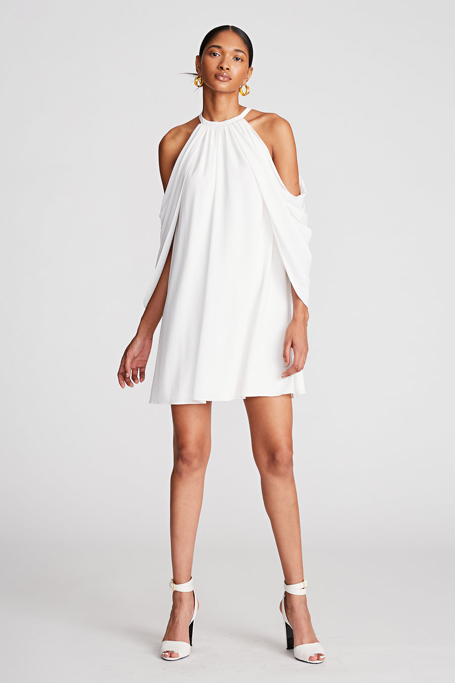 halston heritage jersey dress Halston Heritage One Shoulder Galaxy (blue) Jersey Zip Shift Dress - Size 2