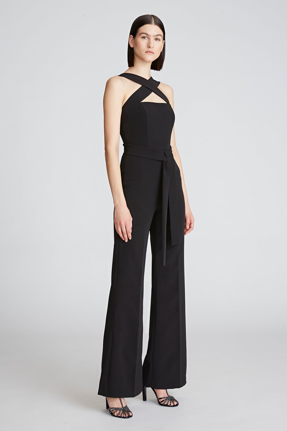 Leia Jumpsuit In Stretch Crepe – Halston