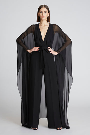 Esme Jumpsuit In Crepe and Chiffon