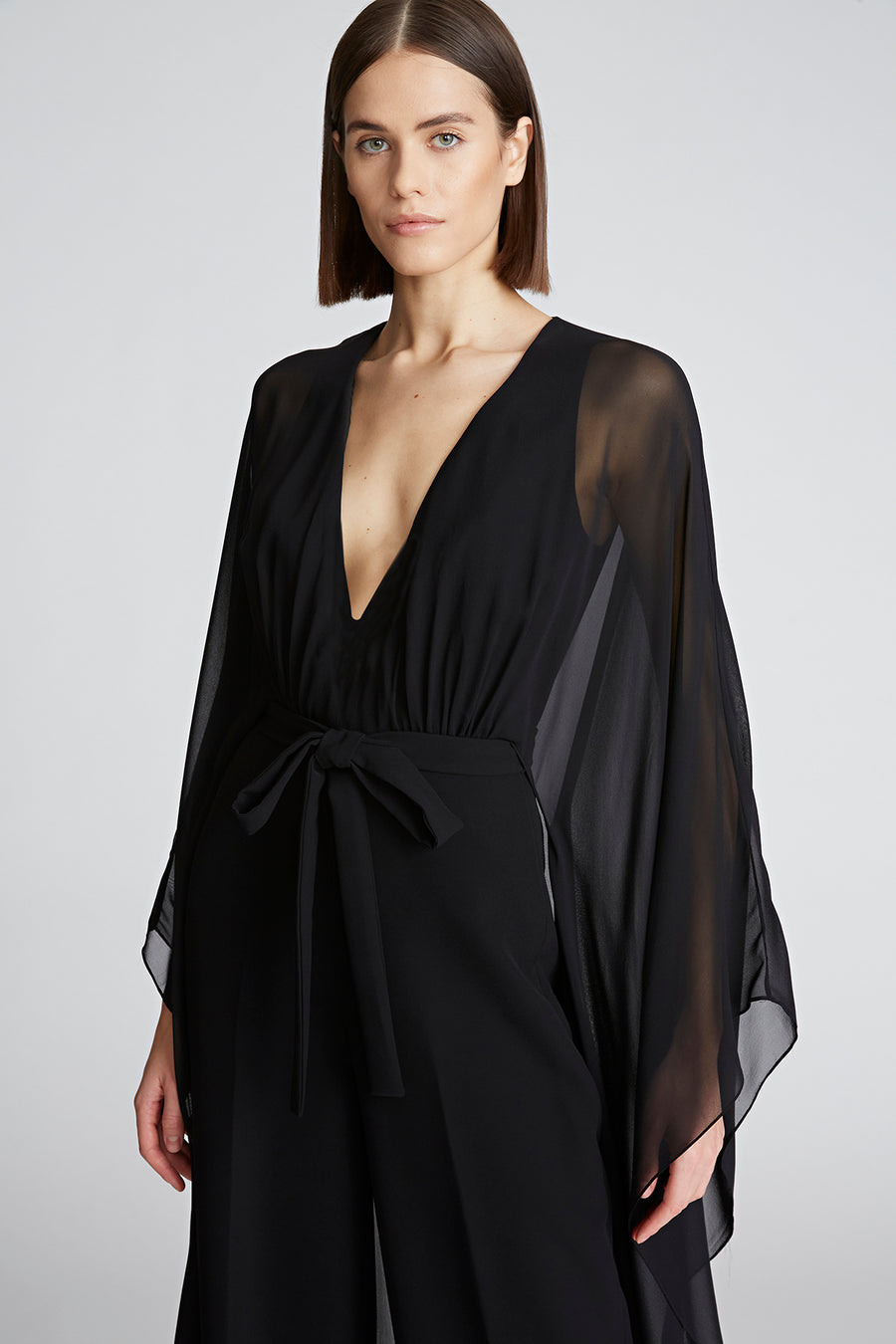 Esme Jumpsuit In Crepe and Chiffon