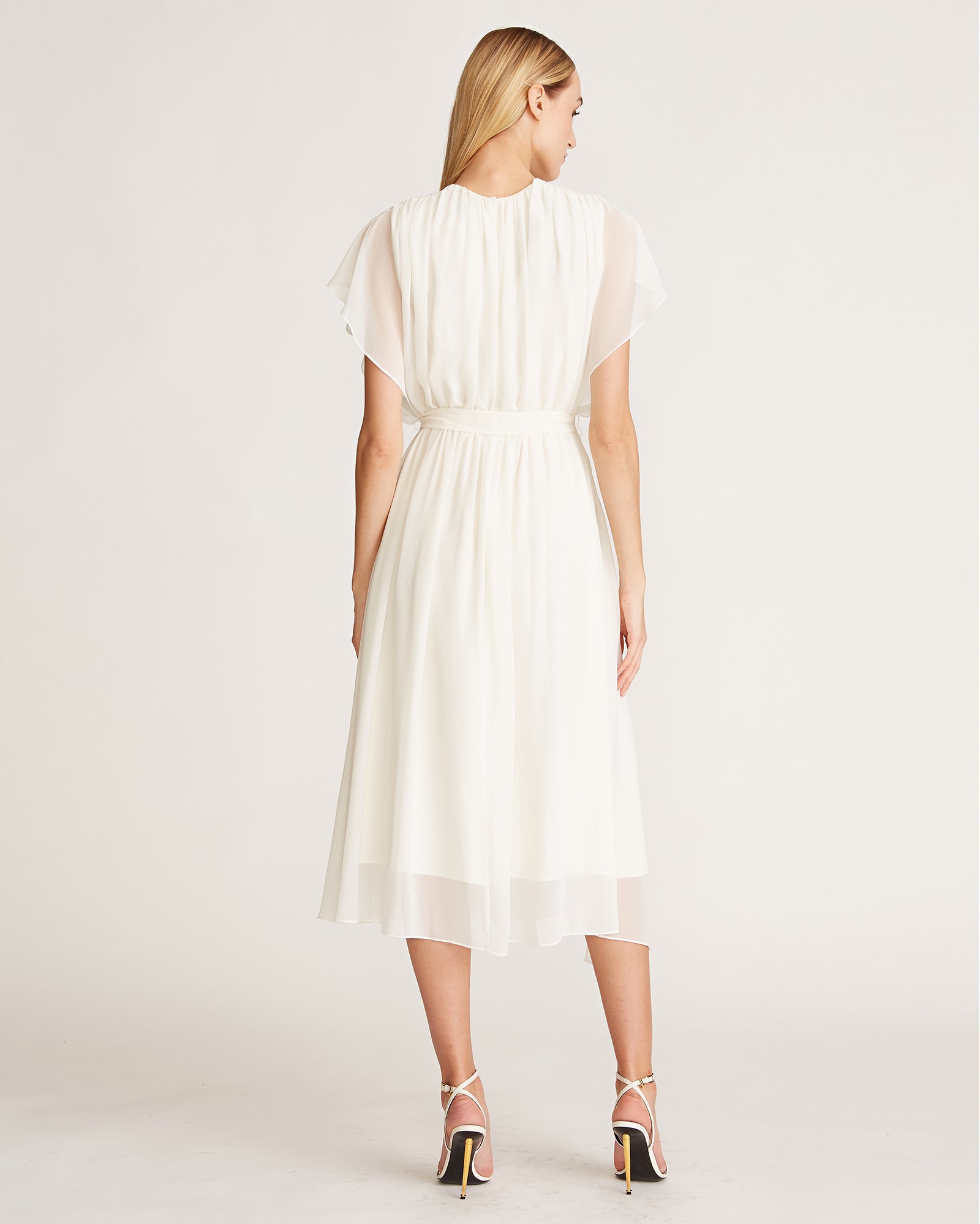 Halston - Izzy Shirred Shoulder Dress - Pristine