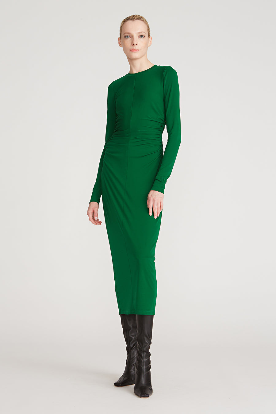 Norah Matte Jersey Dress Jade Norah Matte Jersey Dress Jade