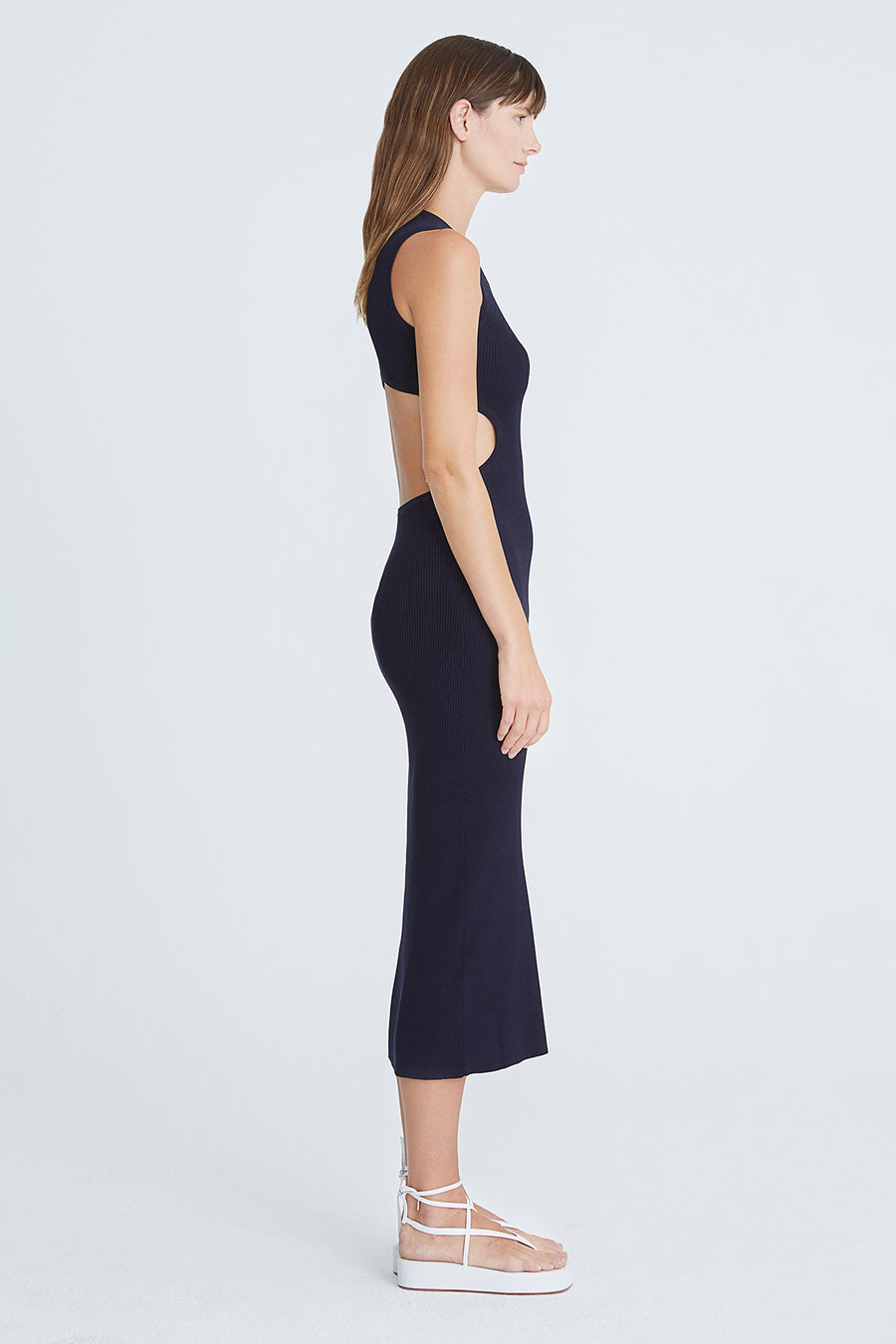 Alena Knit Waist Cut Out Dress – Halston Alena Knit Waist Cut Out Dress – Halston