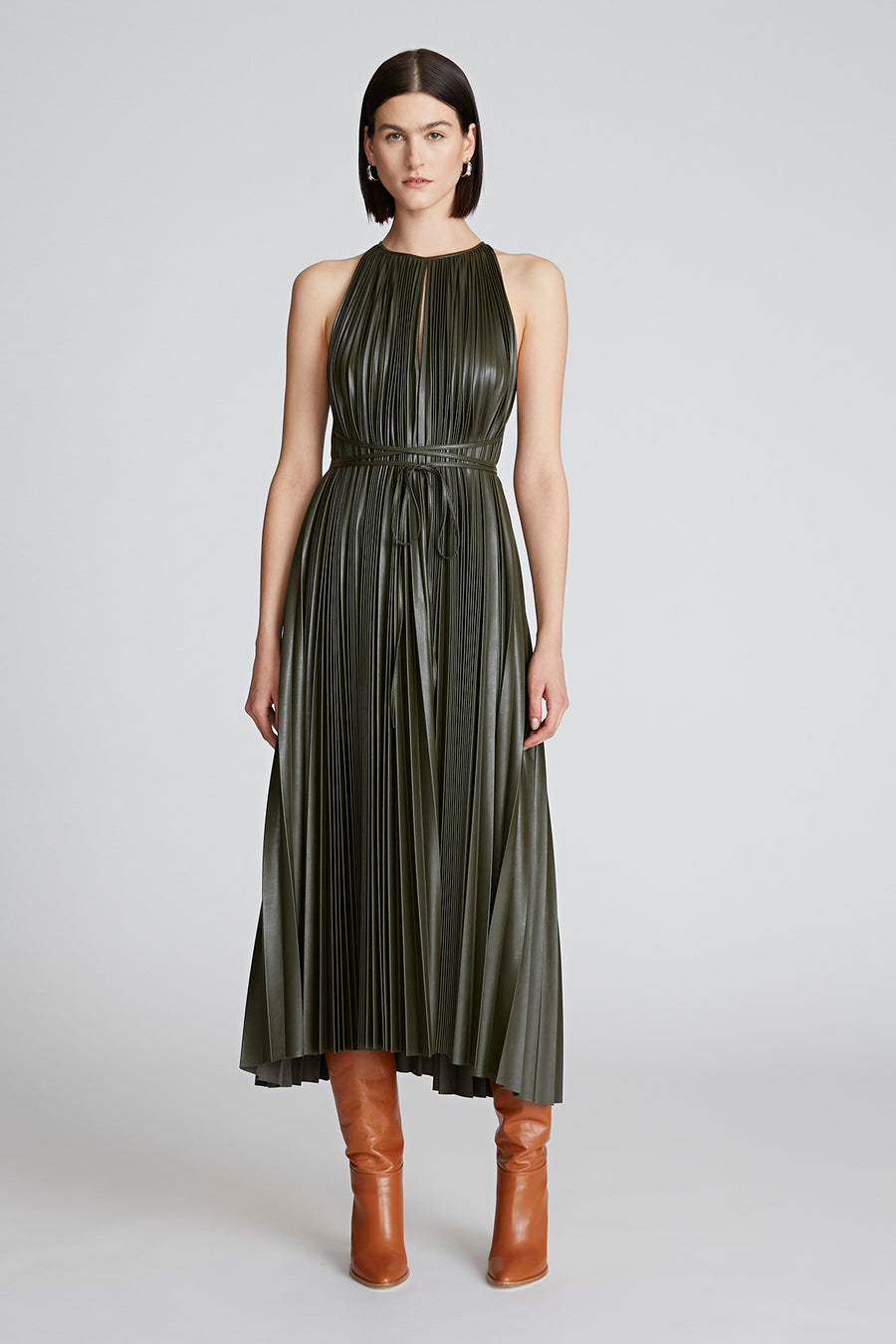 Noah Dress In Pleated Leather Noah Dress In Pleated Leather
