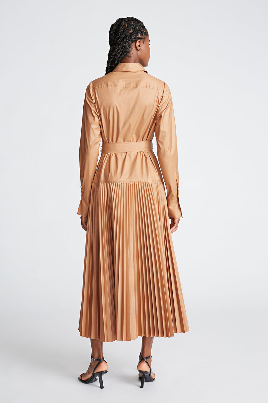 Raina Dress In Cotton Sateen 0 / Cedar