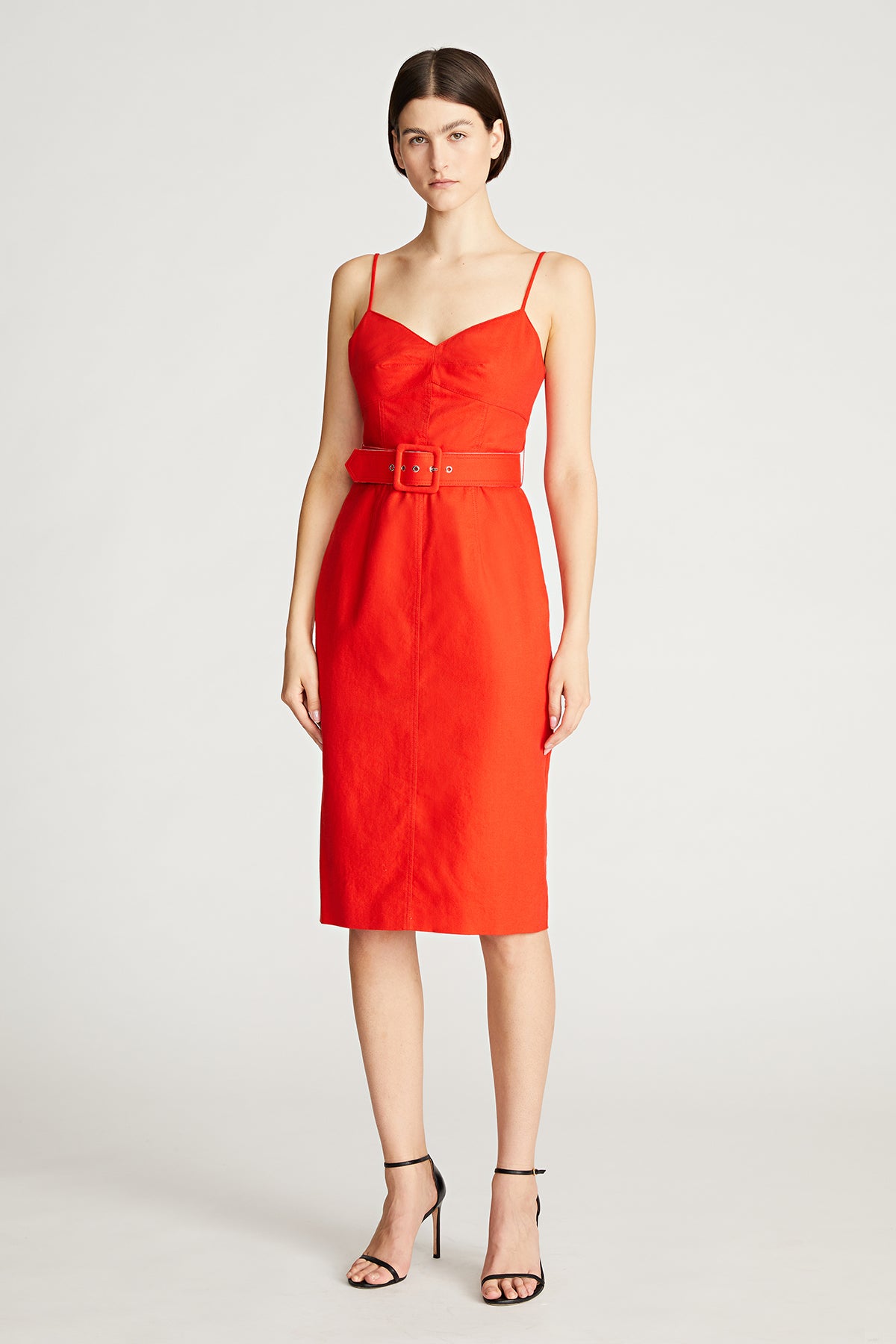Aryelle Dress In Linen Suiting Halston