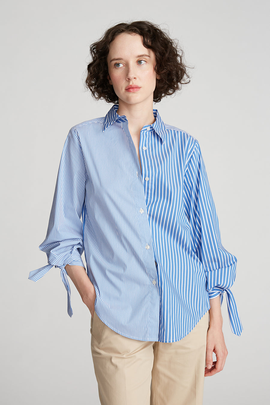 Gen Blouse In Striped Shirting