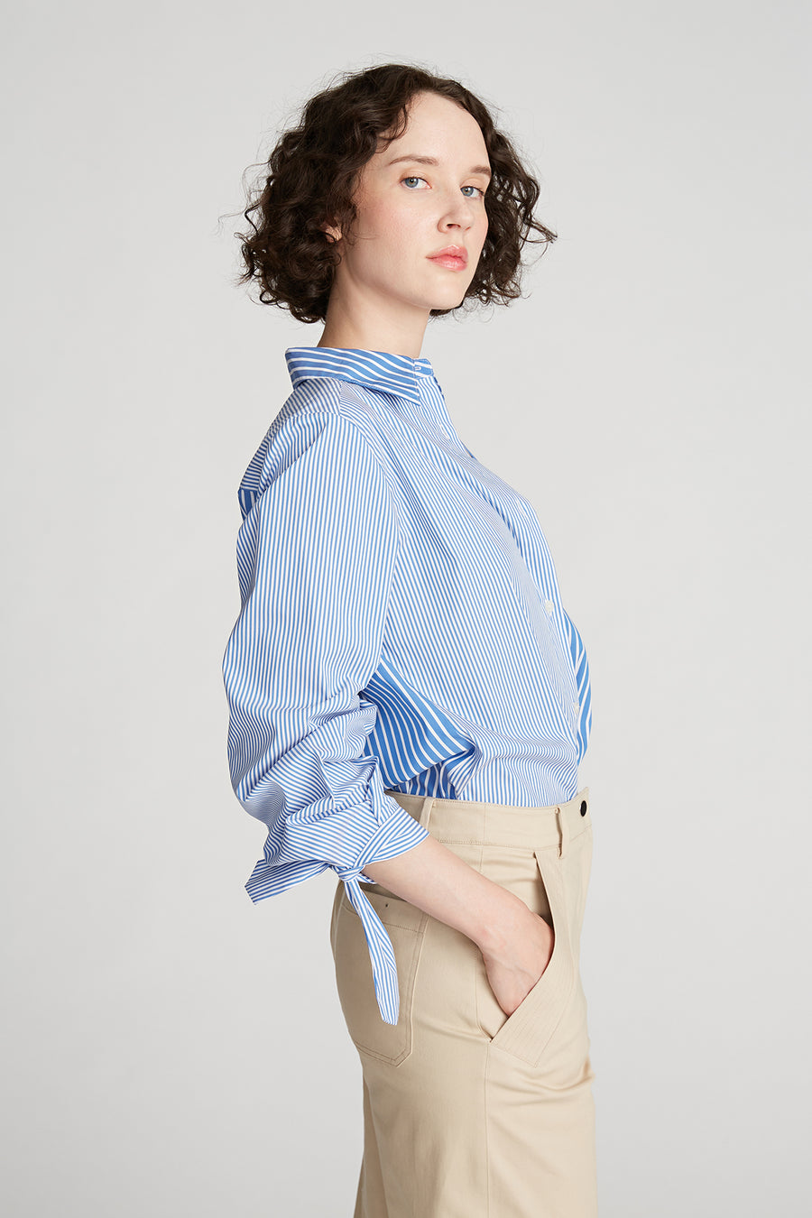Gen Blouse In Striped Shirting