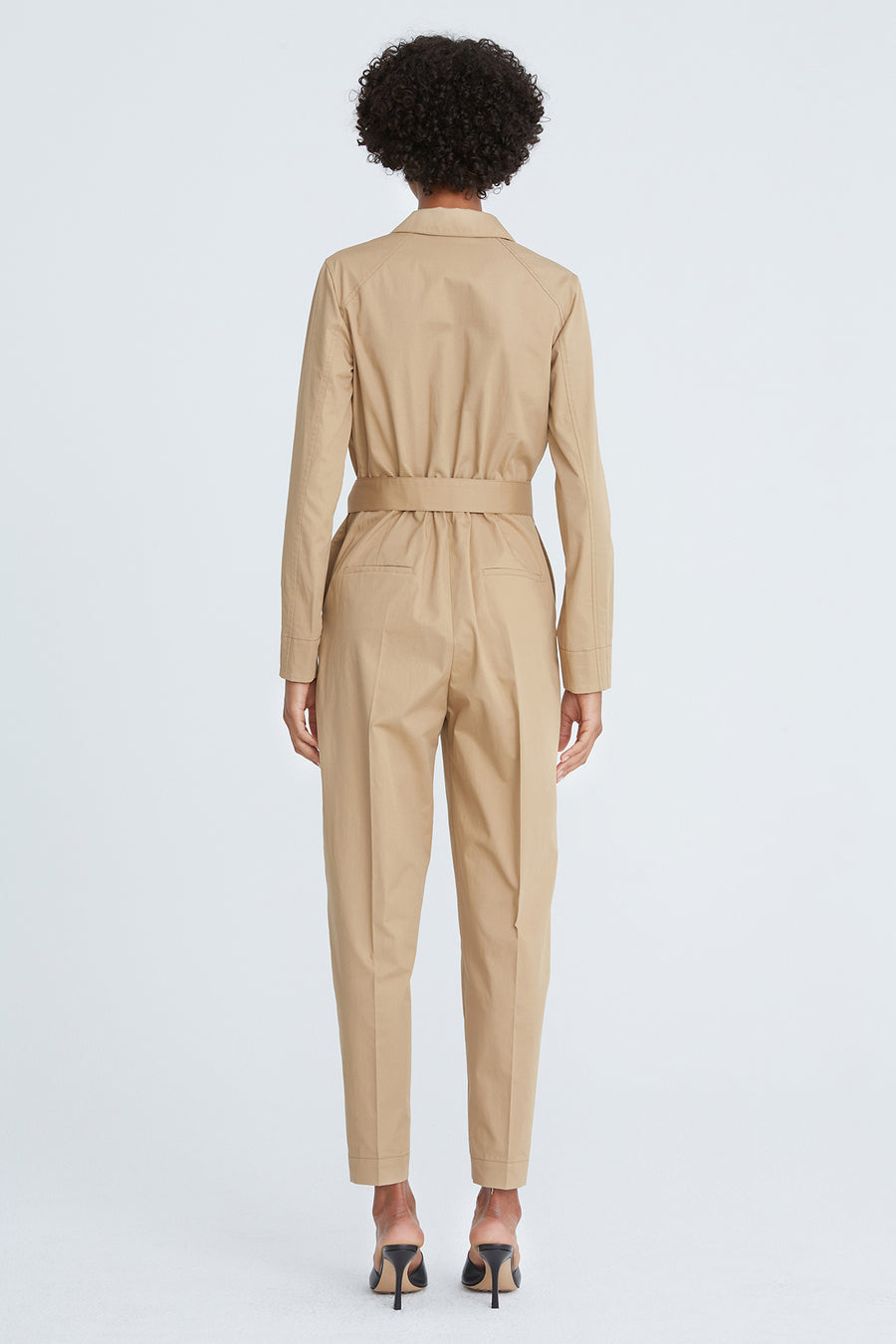 Blakely Twill Belted Jumpsuit