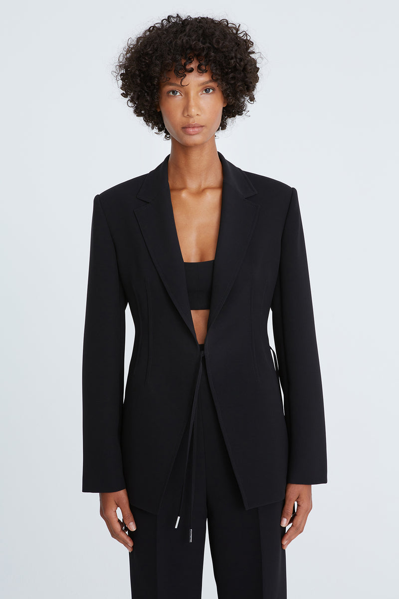 Carolyn Crepe Tailored Blazer | HALSTON