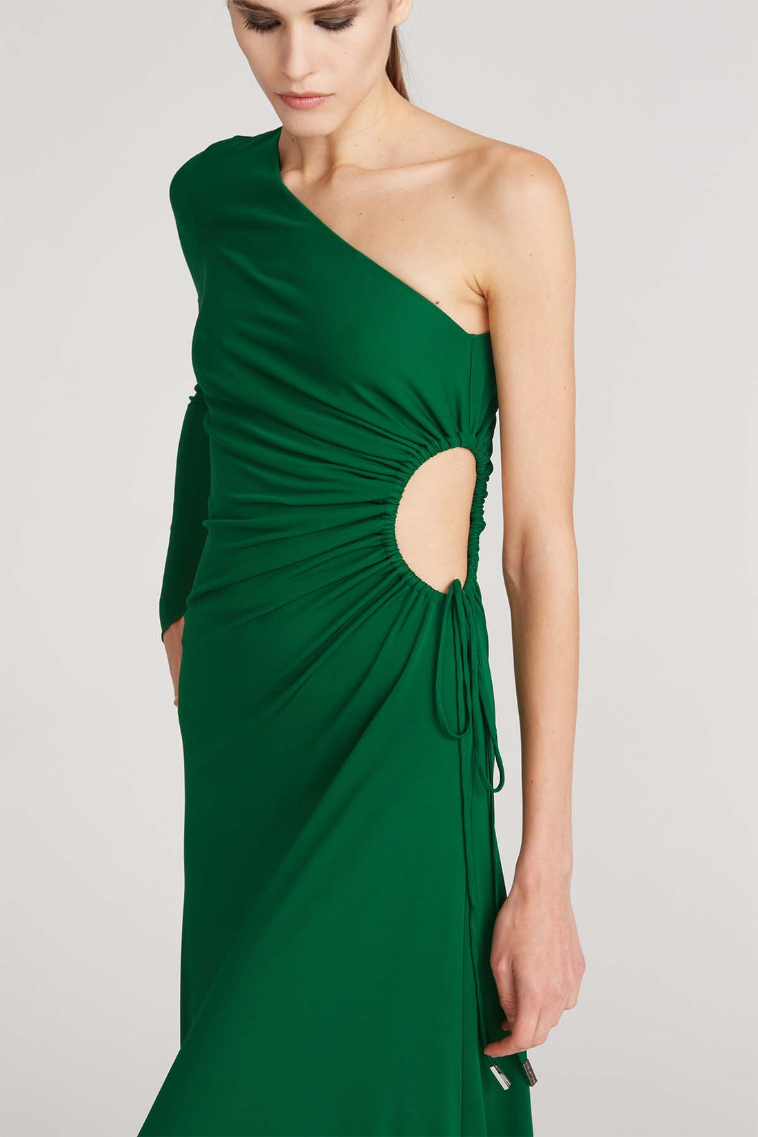 Halston - Bay Matte Jersey Gown Jade in Jade