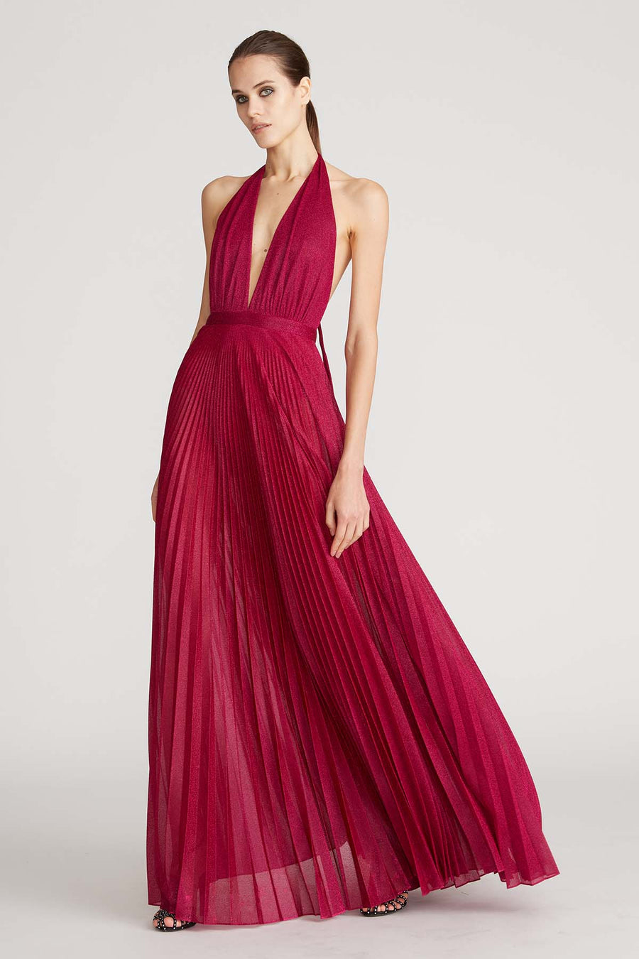 Chris Pleated Jersey Gown