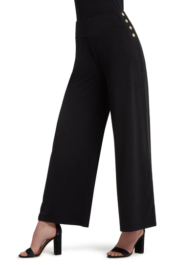 Pull On Pant with Buttons in Jet Set Jersey